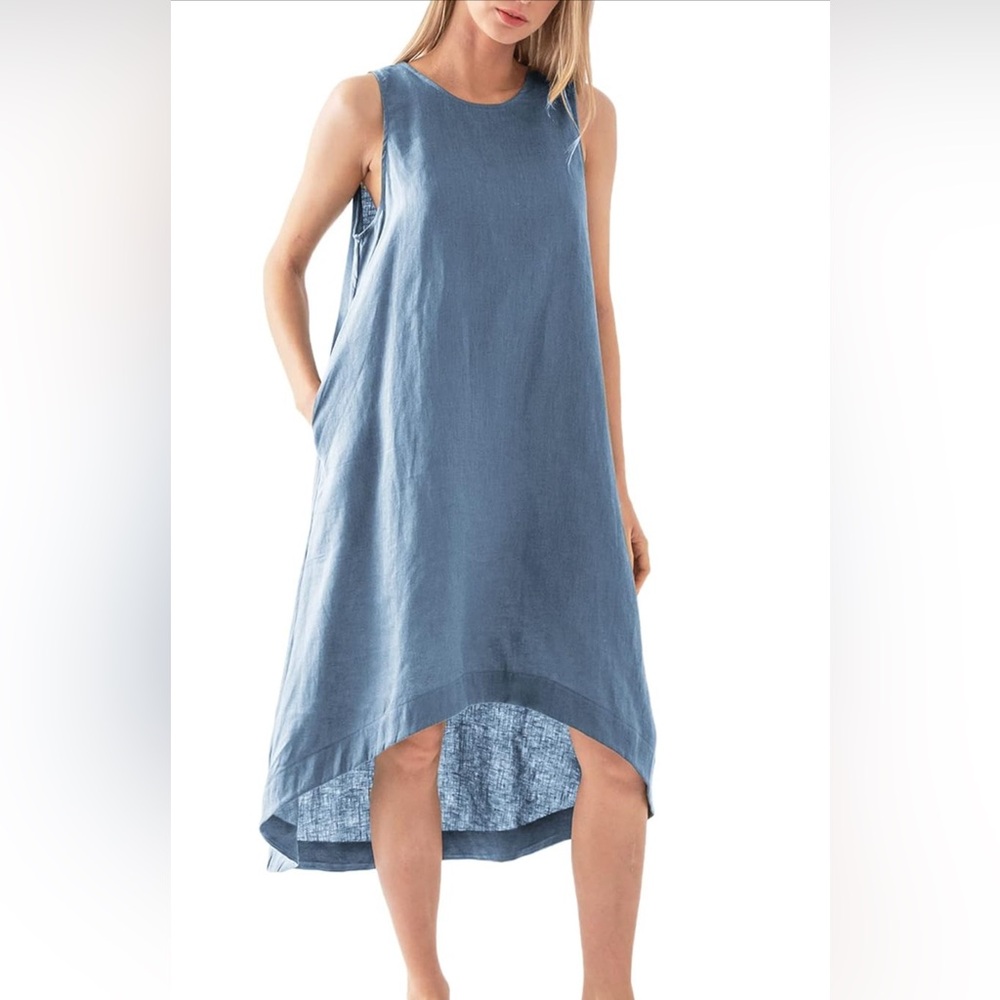 Linen Dress Sleeveless 100% Linen